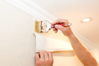 Pose de papier peint à Esterre — revêtements muraux et toiles de verre